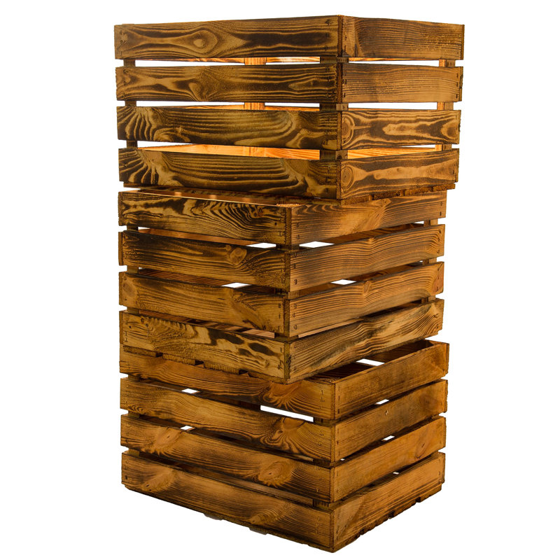 2 Pair Stackable Solid Wood Shoe Storage Box