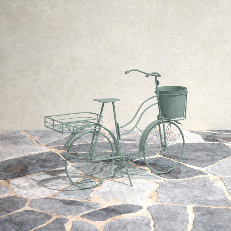 Aukeem Metal Bicycle Style Outdoor Planter