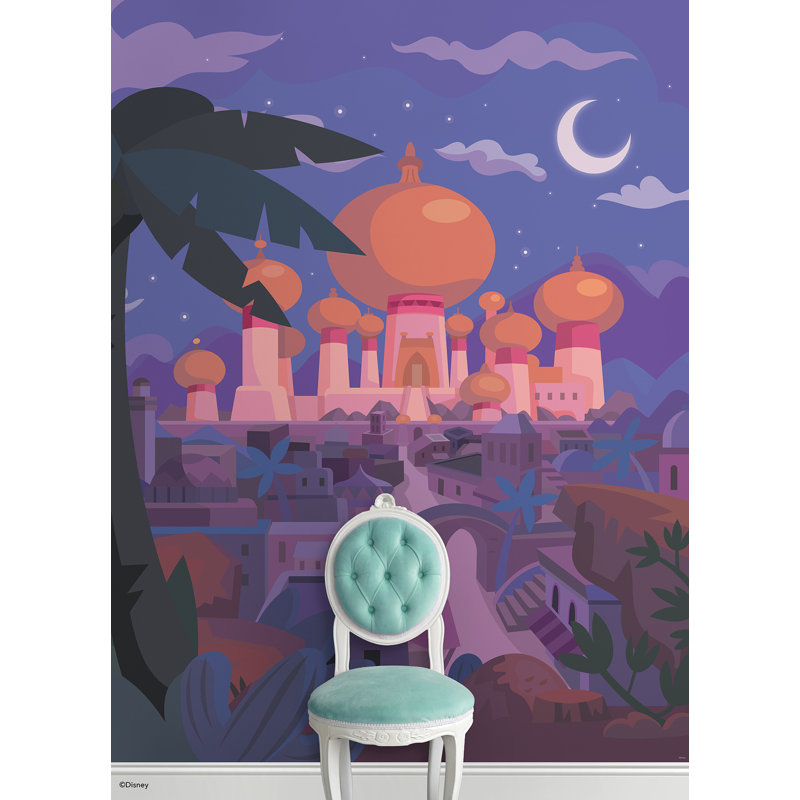 Peinture murale princesse Disney Jasmine Castle