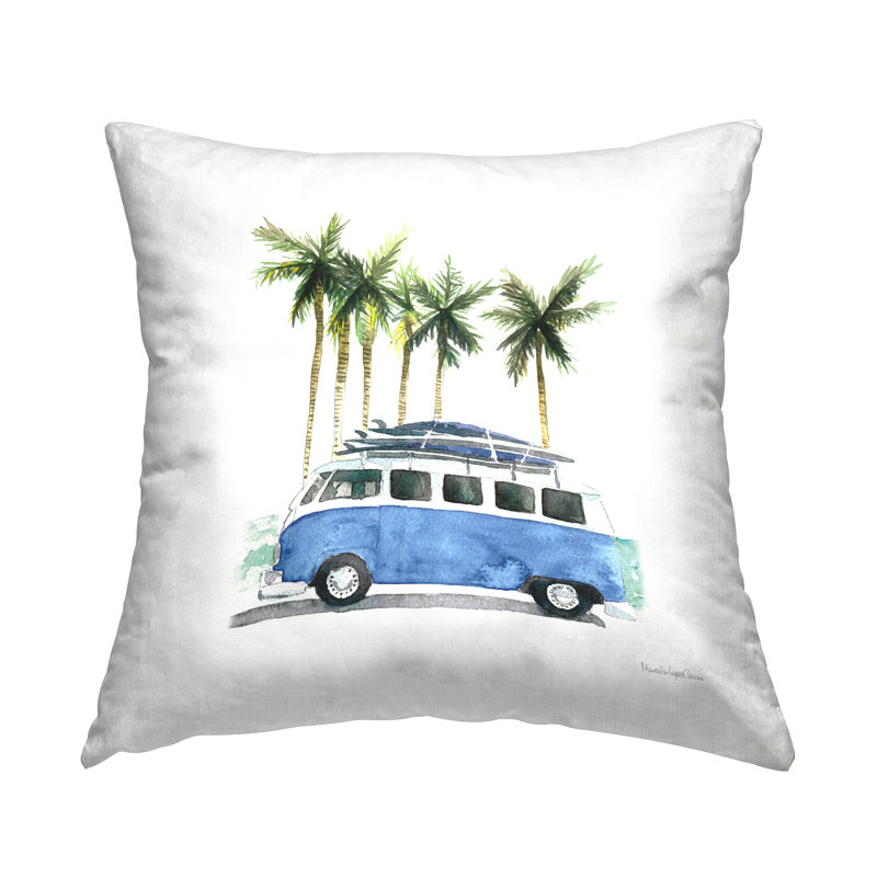 Coussin Tropical Beach Van Palm