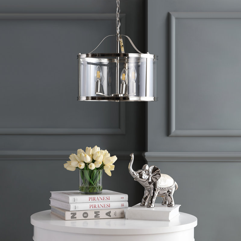 Mccrae 3 - Light Shiny Nickel Lantern Pendant