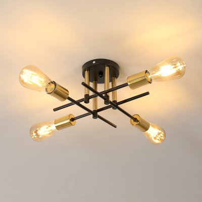4-Light 40cm Simplicity Semi Flush Mount Light