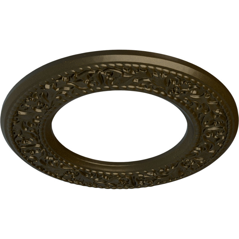 Médaillon de plafond endurathane Medway, 12 1/4 po de diamètre extérieur x 7 1/2 po de diamètre intérieur x P 7/8 po (convient aux auvents jusqu'à 7 1/2 po), finition cuivre peint à la main