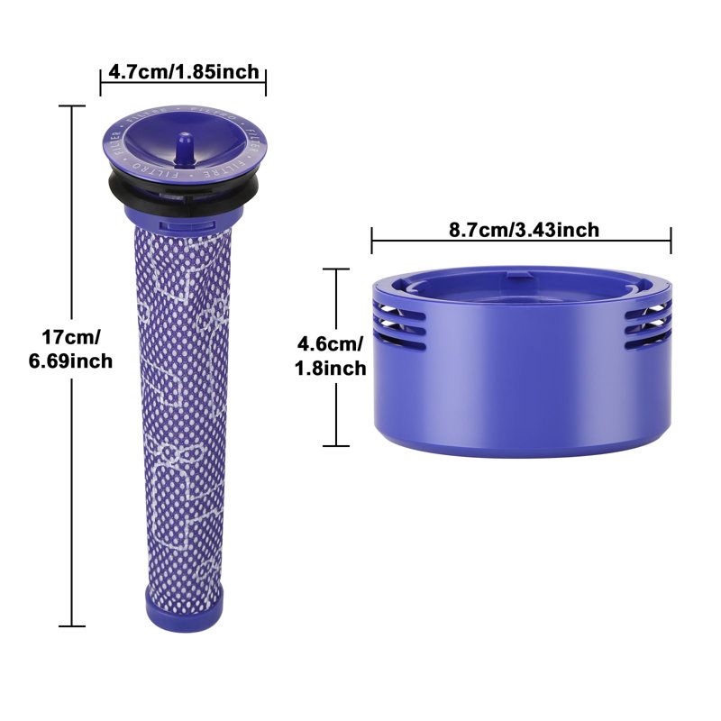 AGPtEK 5 Piece Vacuum Replacement Filter Set
