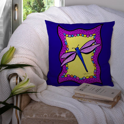 Dragonfly Outdoor Reversible Throw Pillow