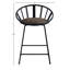 2 chaises d'appoint à hauteur de comptoir - brun et noir, conception de base de traîneau, revêtement en cuir confortable, chaise de soutien du dossier (2 pièces), base en métal, siège synthétique, ventilé