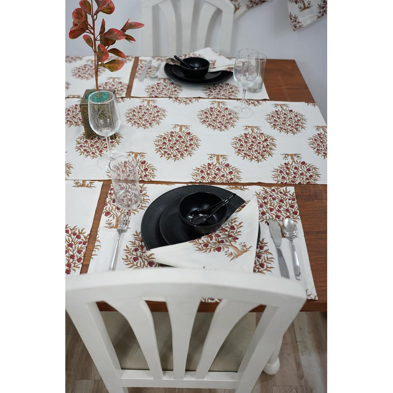 Napperon Lark Manor ™ 13 x 19 pouces, coton, rouge, Anar