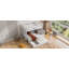 Lit superposé simple au-dessus d'un lit double avec lit gigogne en bois-61782352