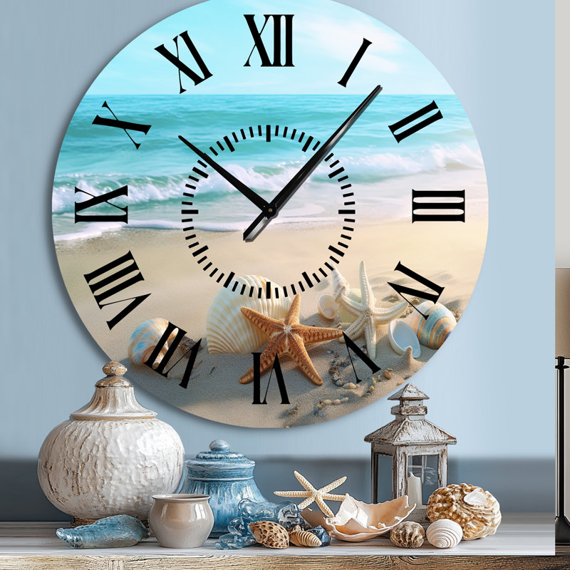 Horloge murale Coastal Seashore, Grand