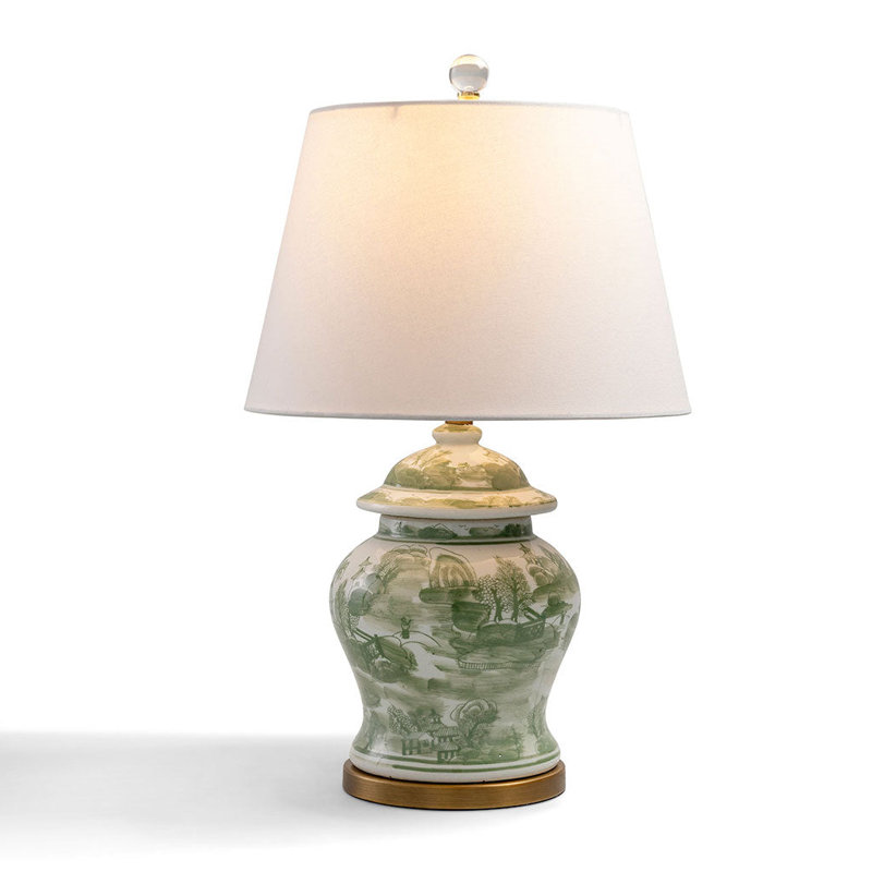 Green Willow Accent Lamp, 20" H x 12.5" W x 12.5" D, In-Line, 60