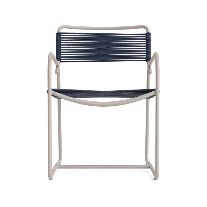 Walter Lamb Outdoor Lounge Chair, Dove Smooth/Marine