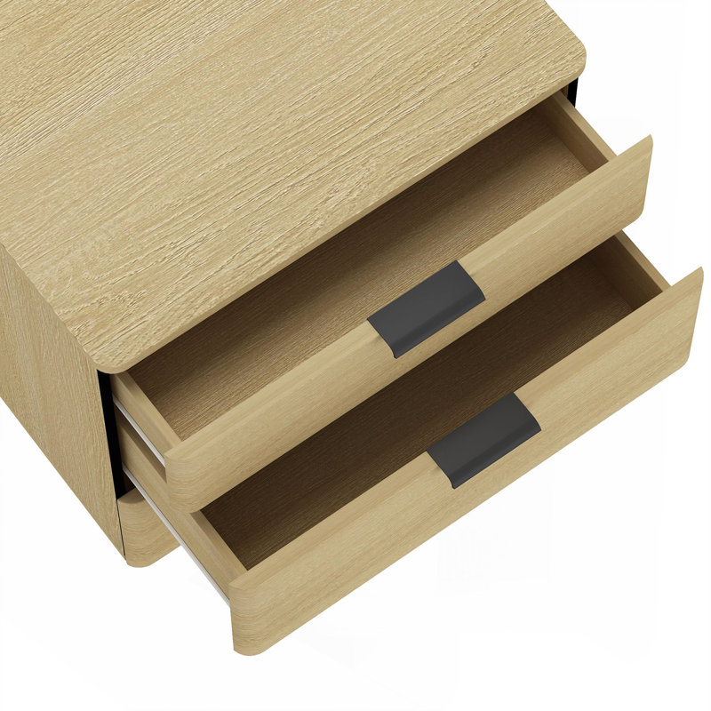 Table de chevet 26 po en chêne naturel Payton (3 tiroirs)