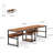 78.7" Double Desk For Two Person With Bookshelves, Rustic Brown Industrial 2-Person Computer Workstation With Storage Shelves, Home Office Study Writing Table