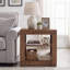 Table de bout en bois massif de 24 po avec 2 tablettes ouvertes, table d'appoint / table de chevet Modern Farmhouse, table d'appoint rustique pour le salon et la chambre à coucher-416259371