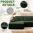 Corduroy Sectional Couch Sofa With L-Shape Chaise, Modern Modular Compression Sofa Couch Upholstered Couches For Living Room Bedroom, No Assembly Required-286268061