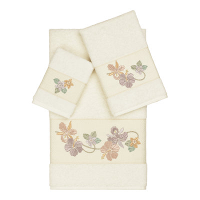 Caroline Embellished 3 Piece Towel Set