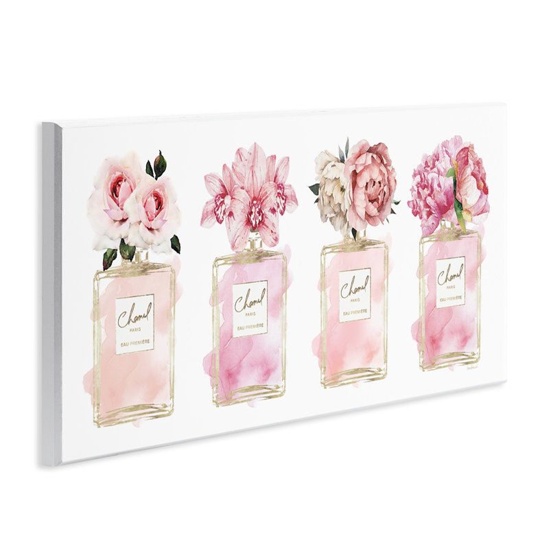 «Pink Floral Bouquets Glam Designer Fashion Jars» par Amanda Greenwood - impression d'art graphique