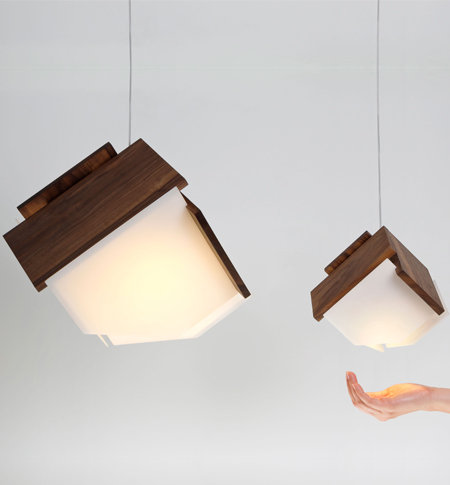 Mica L 1 - Light Pendant, Walnut