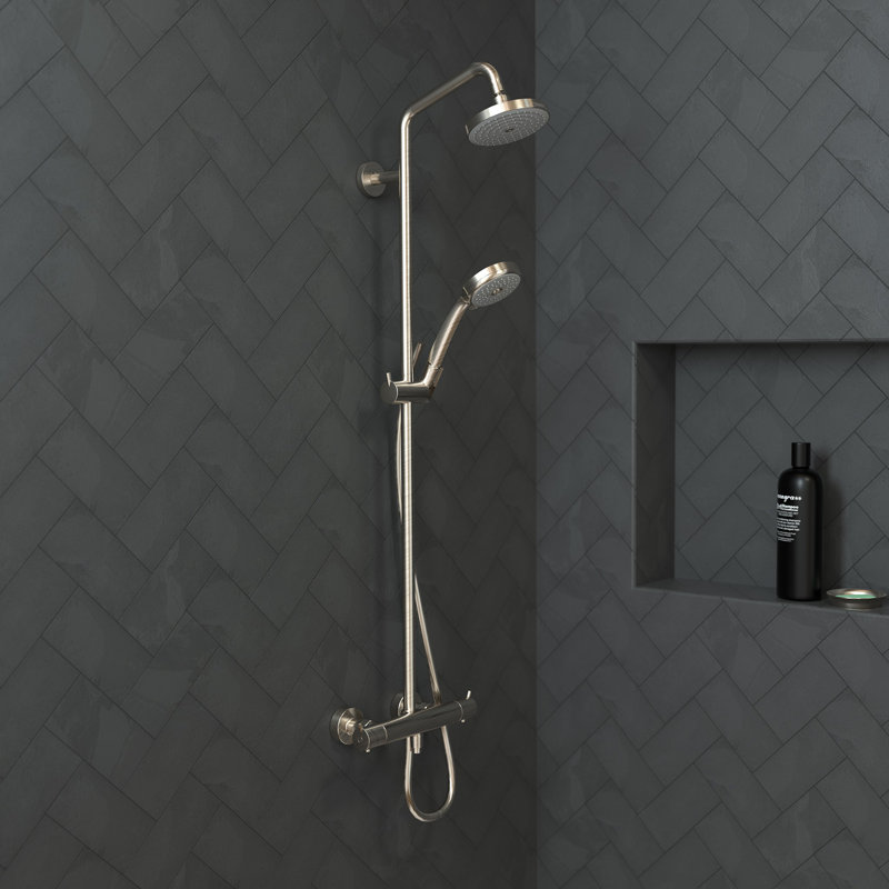 Croma Complete Shower System with Quick Clean, Brushed Nickel