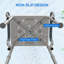 HOMCOM Portable Shower Stool Non-Slip Shower Chair for Elderly Light Blue