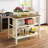 Solid Wood Rustic Stationary Kitchen Island