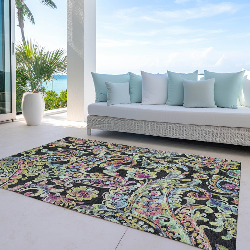Tapis intérieur / extérieur Shoifet avec envers antidérapant, Rectangulaire 3 pi x 5 pi