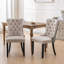 Chaises de salle à manger en velours classique classique, velours contemporain en bois massif touffeté haut de gamme-1499988259