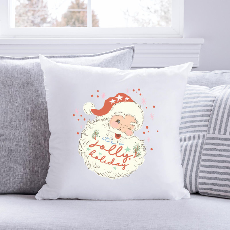 Christmas Illustration_5 Reversible Throw Pillow, 14" x 14"