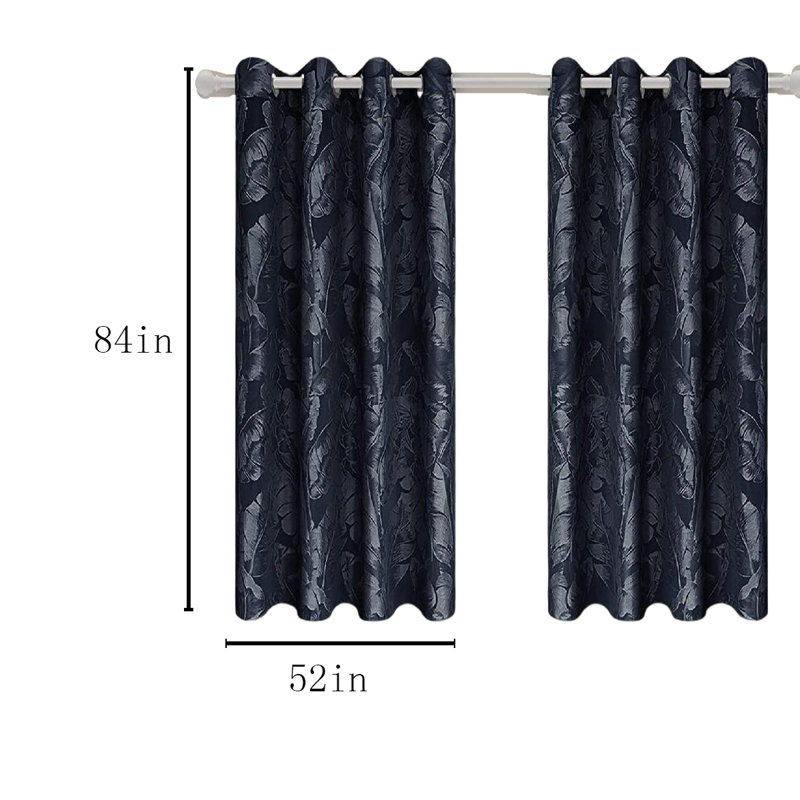 Polyester Sliding Panel Pair, Navy, 52" W x 84" L