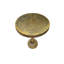 Luxueuse table d'appoint ronde dorée de 18 po avec finition antique appliquée à la main