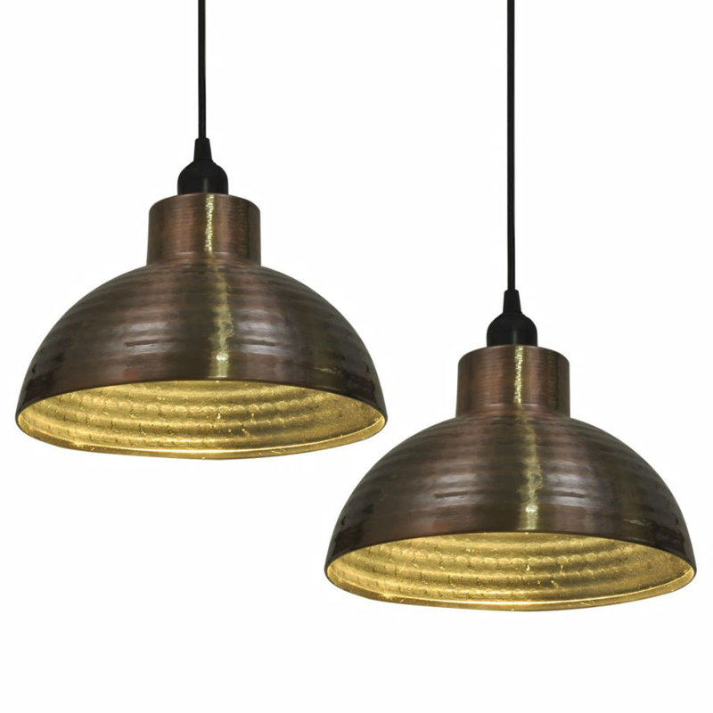 Ceiling Lamps Semi-spherical Copper Colour
