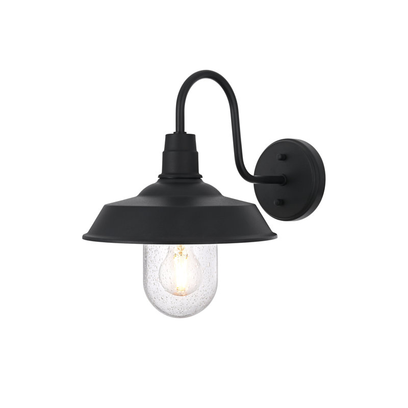 Applique murale d'extérieur en noir Rayan, H 13 po x l 10 po x P 15 po