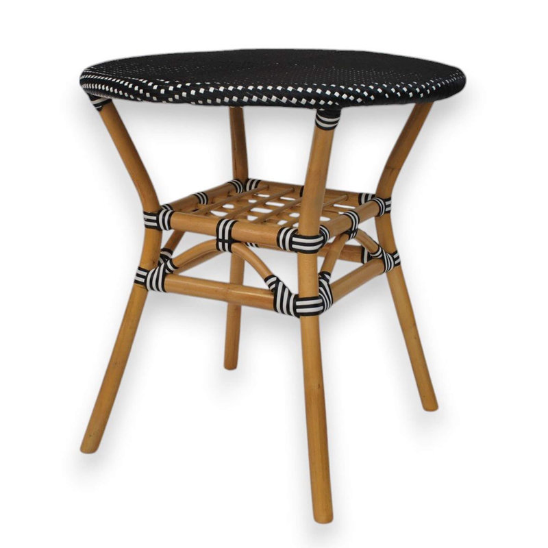BISTRO TABLE - NOIR AVEC BLANC, Noir / blanc
