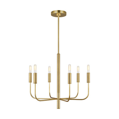 Lustre classique / traditionnel à 6 lumières de style bougie Tedder