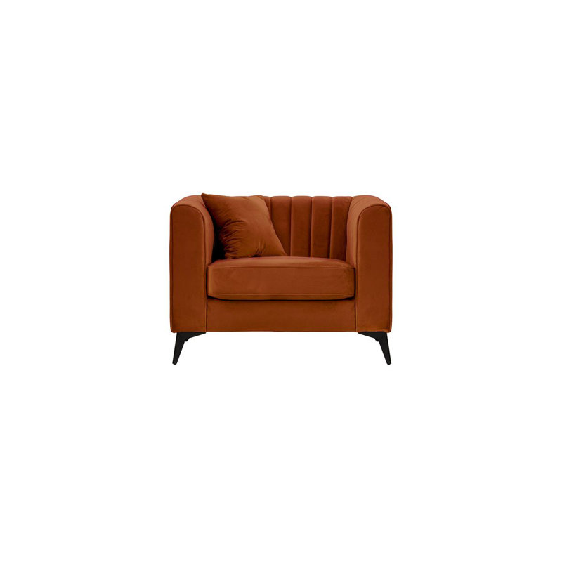 Upholstered Armchair, Orange