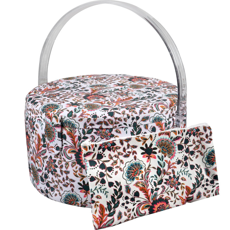 Panier à coudre Singer avec pochette à fermeture à glissière assortie