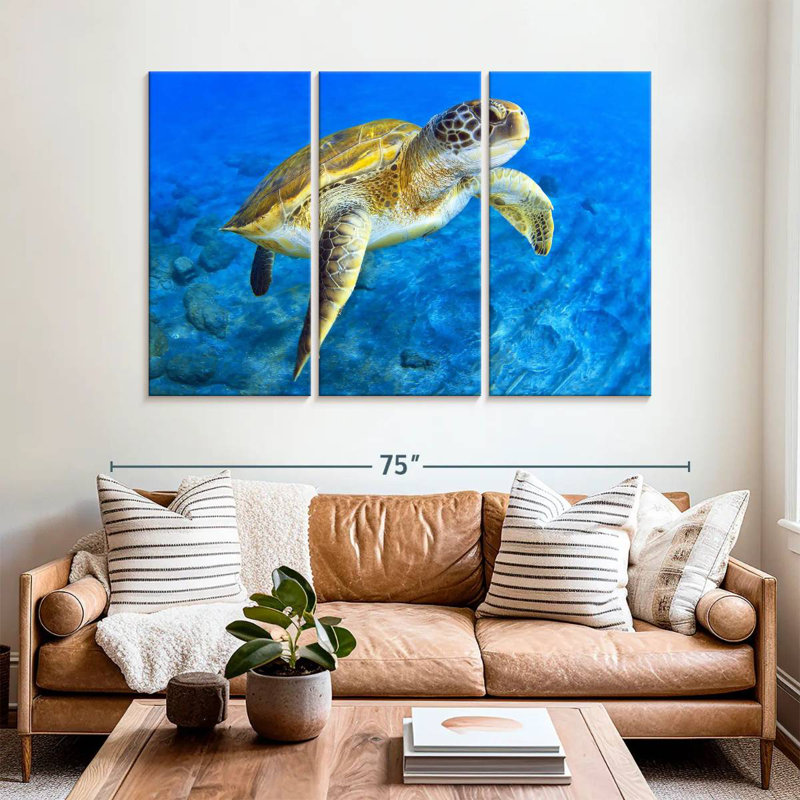 Tortue de mer, H 42 po x l 65 po