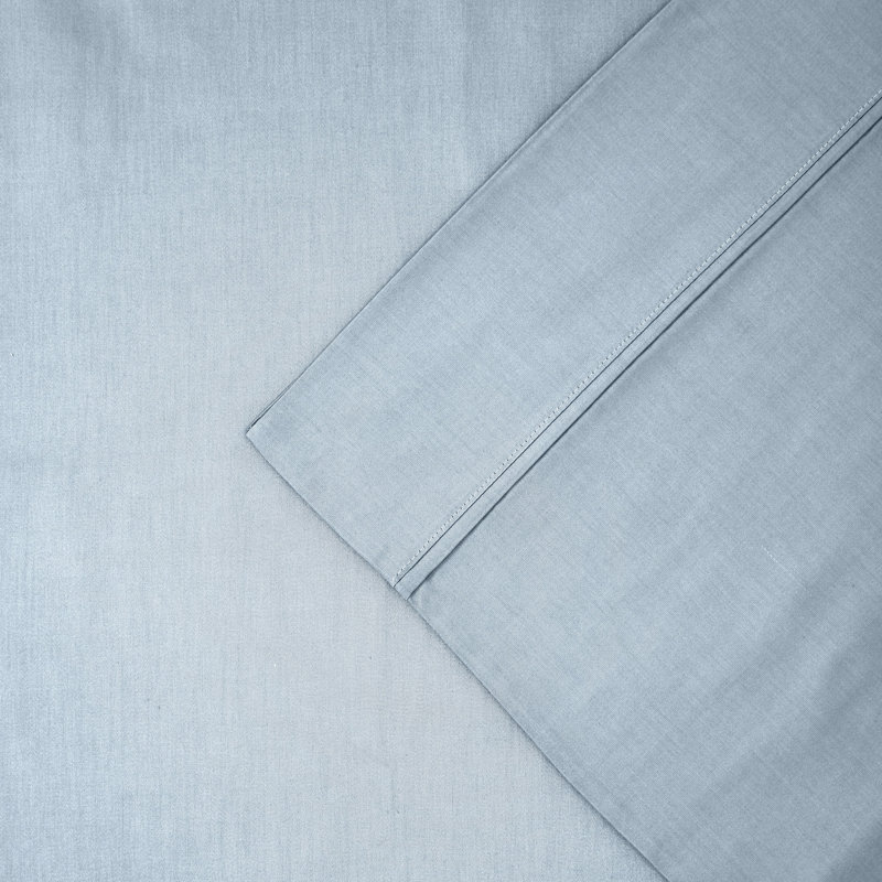 Ensemble de draps 100% coton de qualité égyptienne 400 fils Modern Soft, ultra doux, respirant et durable, Bleu clair