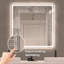 Miroir de salle de bain 36 po x 36 po à DEL avec miroirs de salle de bain avec lumières frontales anti-buée et sans miroir