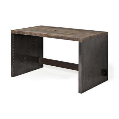 Hastings Solid Wood Brass Writing Desk