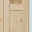 Panelled Unfinished Wood  And Imitation Rattan Hand-Woven Bi-Fold Door With Hardware Kit-105301712