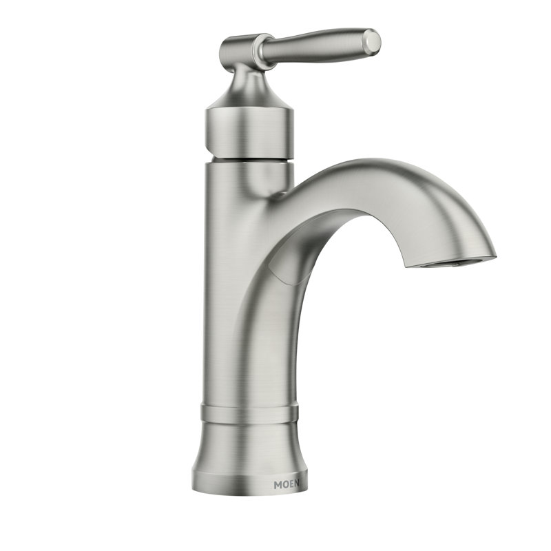 Halle Single Hole Bathroom Faucet with Drain Assembly, Stainless Steel