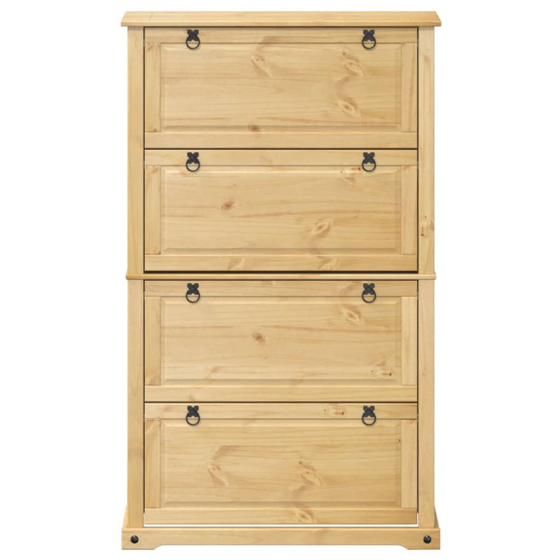 24 Pair Solid Wood Shoe Storage Cabinet