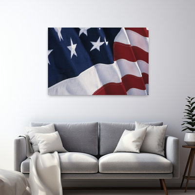 Drapeau américain, paysage contemporain abstrait, art naturel