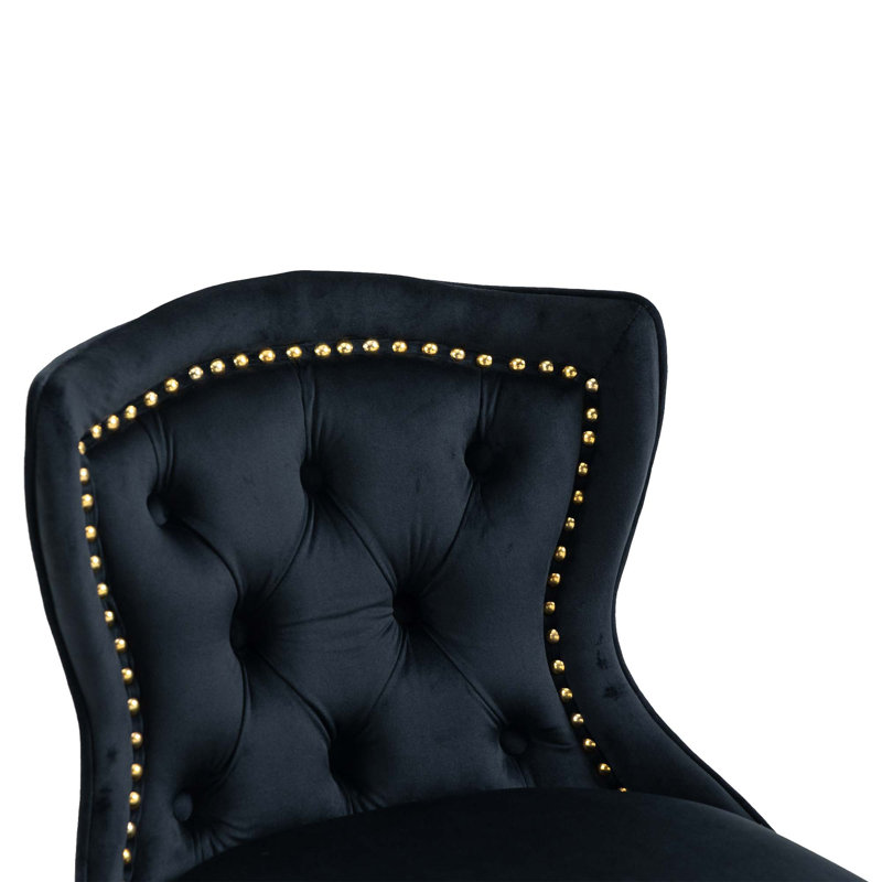 Tabouret de bar réglable en hauteur Emilijana, Noir