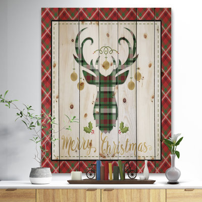 " Christmas Wish Composition On Plaid "