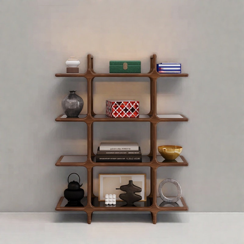 Bibliothèque élégante et élégante, (4 tablettes) H 62,9 po x l 38,5 po x P 13,7 po