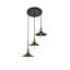 Luminaire suspendu conique 3 lumières grappe Dellwood-457080126