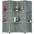 4 - Panel Gray Bamboo Folding Room Divider
