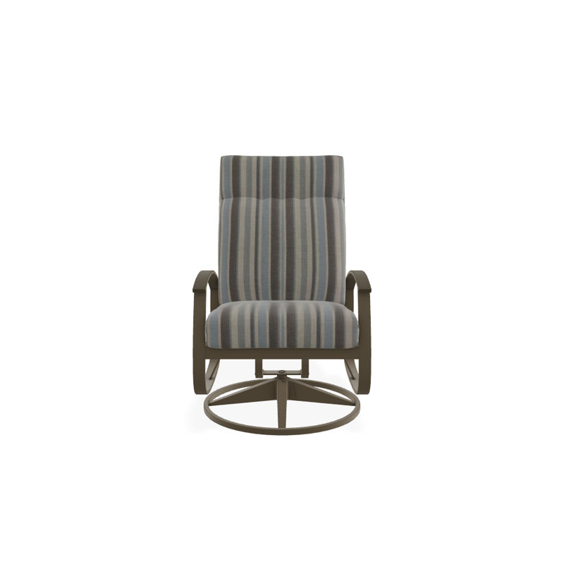 Chaise berçante pivotante réglable avec coussins Askar, Aperçu de nuage, Bois de plage P40, Bois de plage texturé